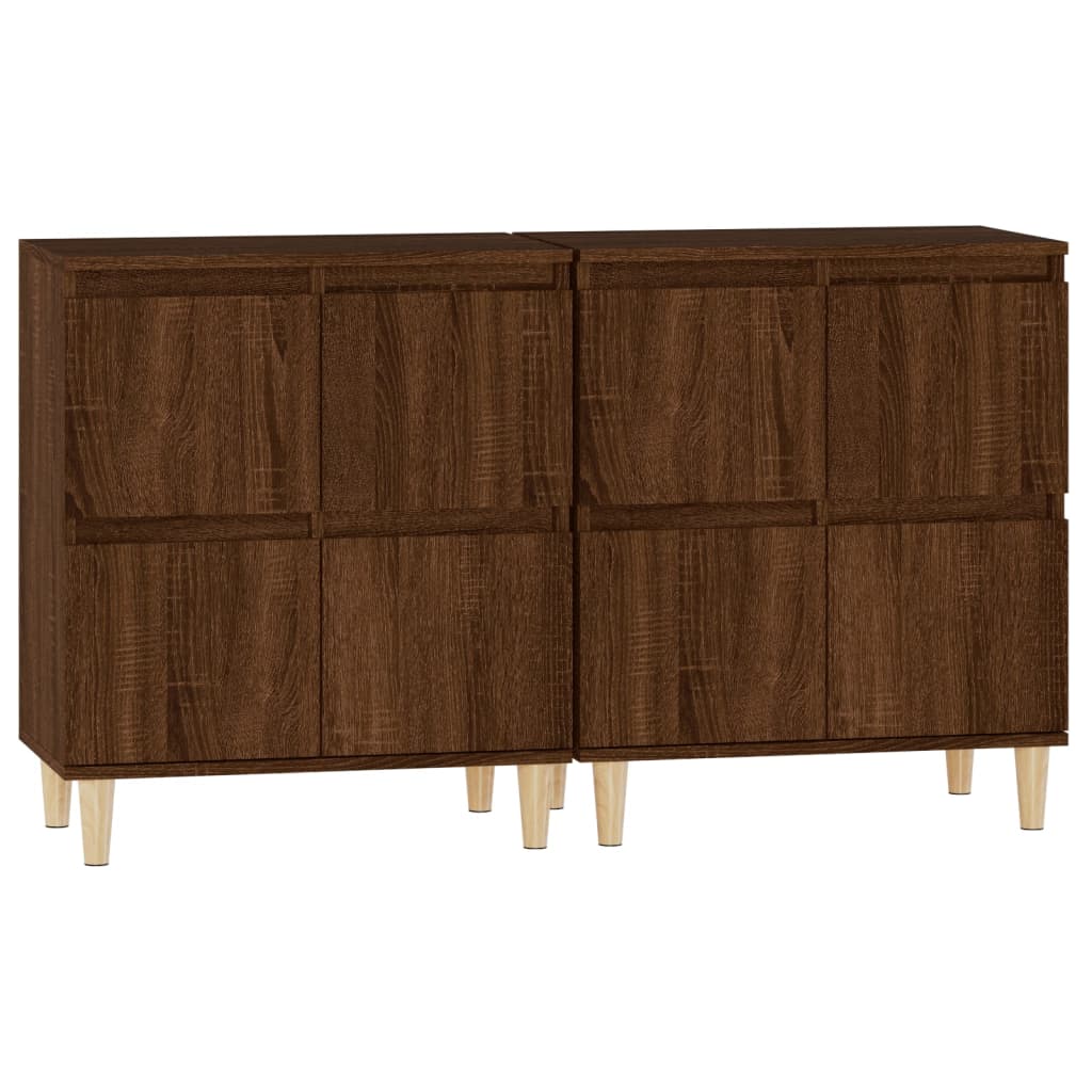 Sideboards 2 Stück braune Eiche 60x35x70 cm Holzwerkstoff