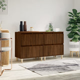 Buffets 2 pcs chêne marron 60x35x70 cm bois d'ingénierie