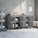 Buffets 2 pcs gris béton 60x35x70 cm bois d'ingénierie