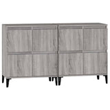 Sideboards 2 pcs sonoma gray 60x35x70 cm engineered wood