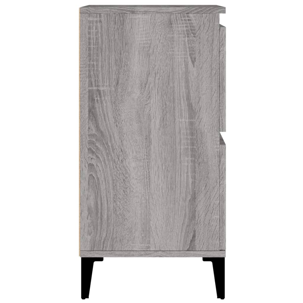 Sideboards 2 pcs sonoma gray 60x35x70 cm engineered wood