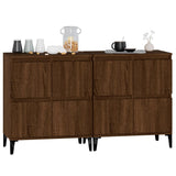 Buffets 2 pcs chêne marron 60x35x70 cm bois d'ingénierie