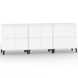 Buffets 3 pcs blanc 60x35x70 cm bois d'ingénierie