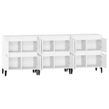 Buffets 3 pcs blanc 60x35x70 cm bois d'ingénierie