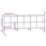 Sideboards 3 Stück betongrau 60x35x70 cm Holzwerkstoff