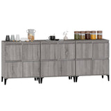 Buffets 3 pcs sonoma gris 60x35x70 cm bois d'ingénierie