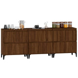 Buffets 3 pcs chêne marron 60x35x70 cm bois d'ingénierie