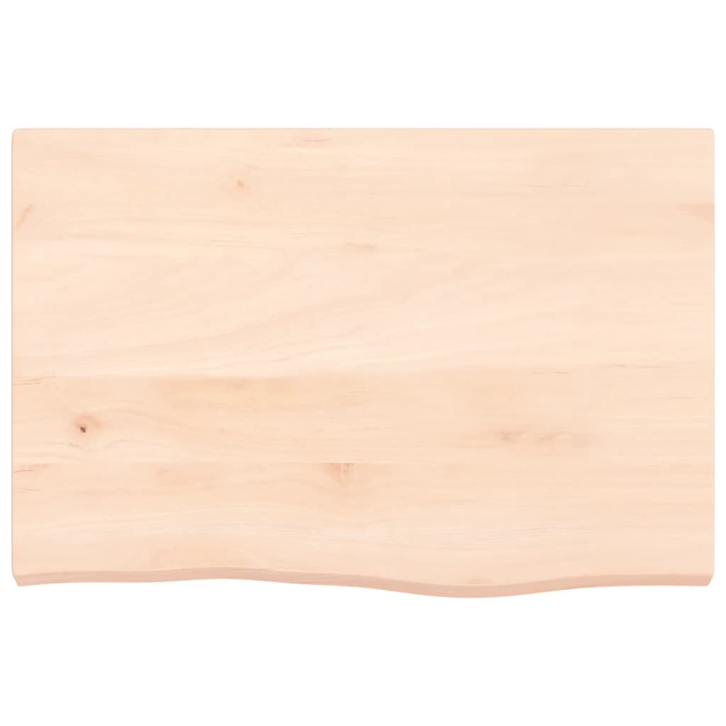 Table top 60x40x(2-4) cm solid untreated oak wood