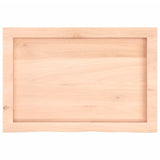 Table top 60x40x(2-4) cm solid untreated oak wood