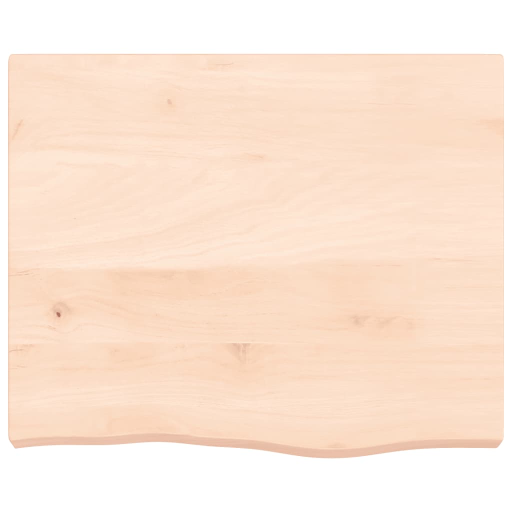 Table top 60x50x(2-6) cm solid untreated oak wood