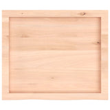 Table top 60x50x(2-6) cm solid untreated oak wood