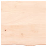 Table top 60x60x(2-4) cm solid untreated oak wood