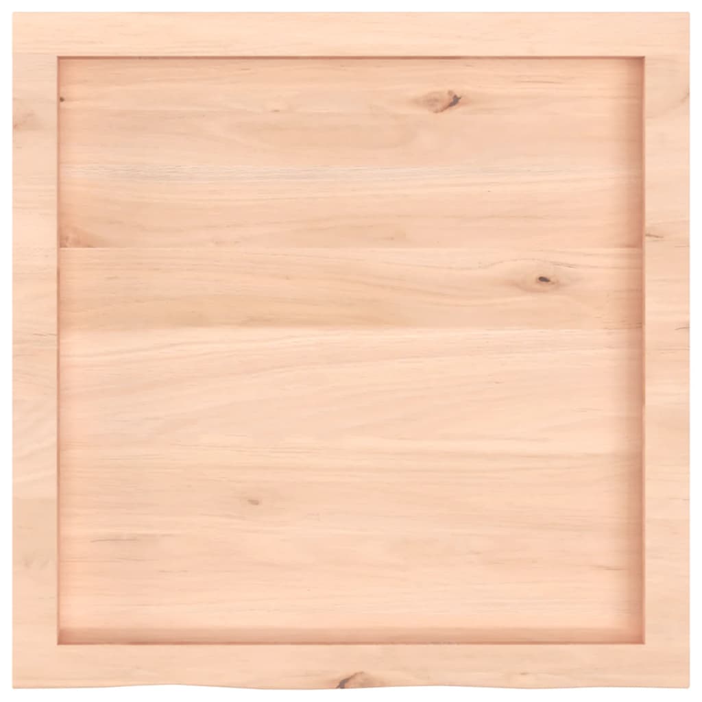 Table top 60x60x(2-4) cm solid untreated oak wood