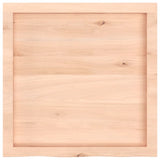 Table top 60x60x(2-4) cm solid untreated oak wood