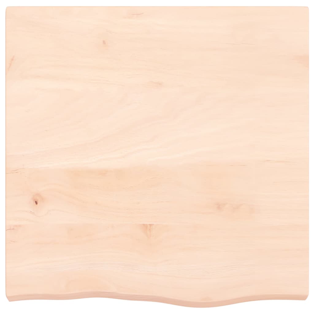 Table top 60x60x(2-6) cm solid untreated oak wood