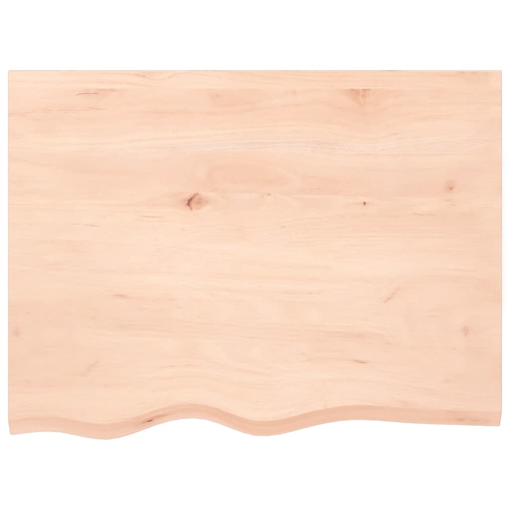 Table top 80x60x(2-4) cm solid untreated oak wood