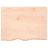 Table top 80x60x(2-4) cm solid untreated oak wood