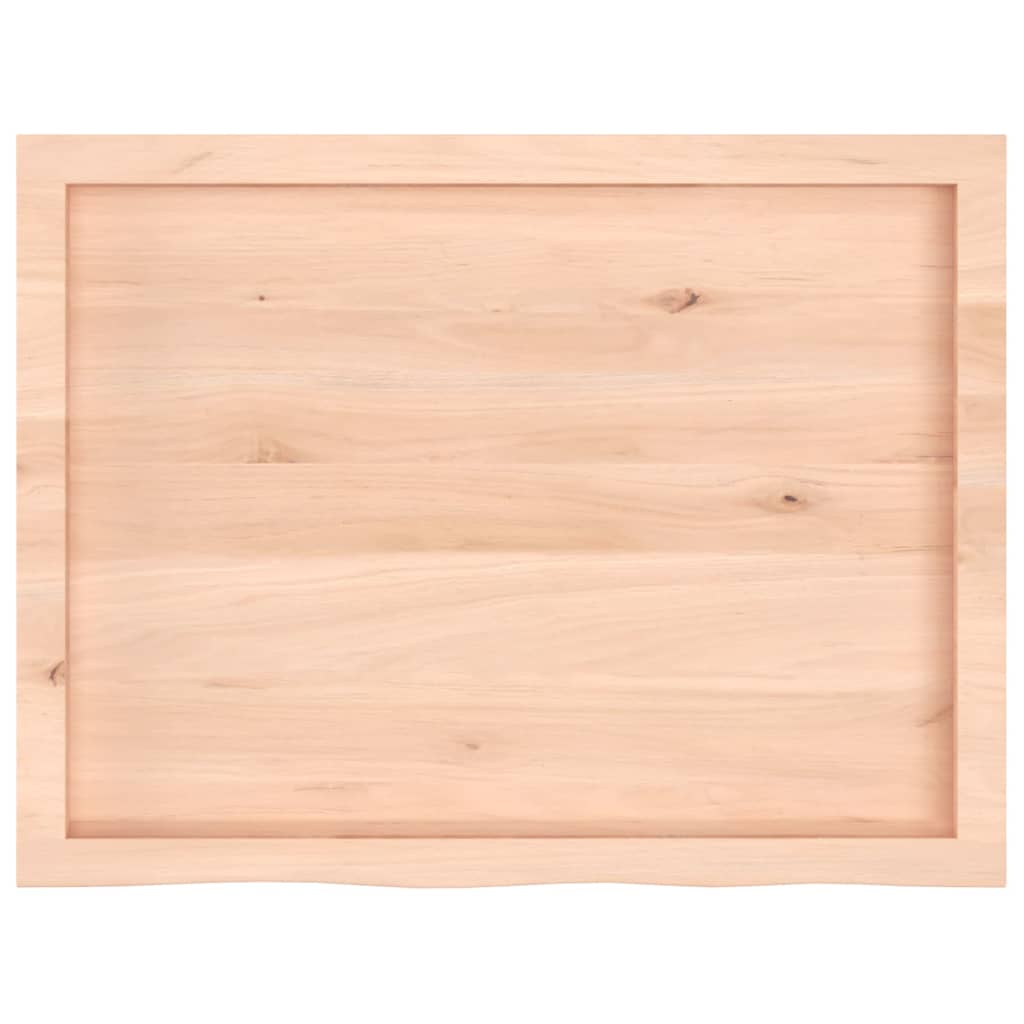 Table top 80x60x(2-4) cm solid untreated oak wood