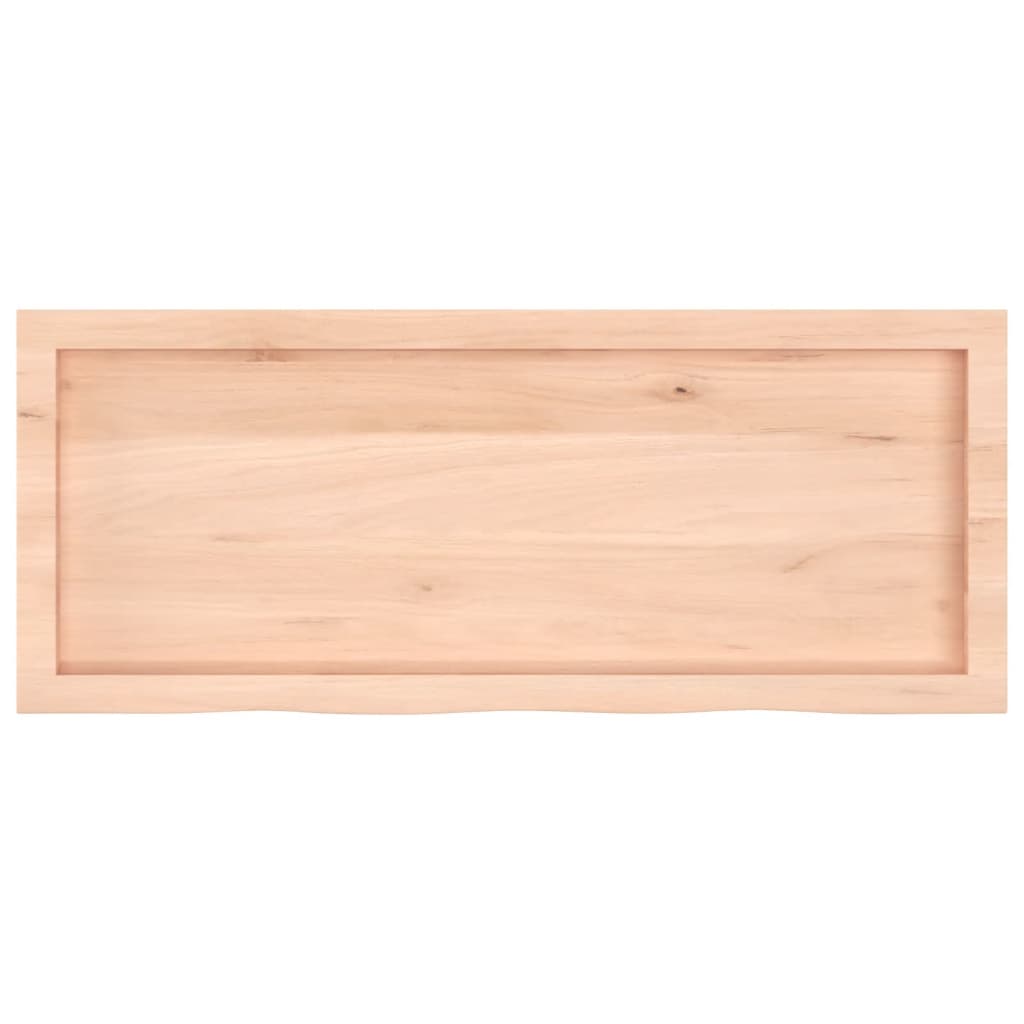 Table top 100x40x(2-6) cm solid untreated oak wood