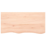 Table top 100x50x(2-4) cm solid untreated oak wood