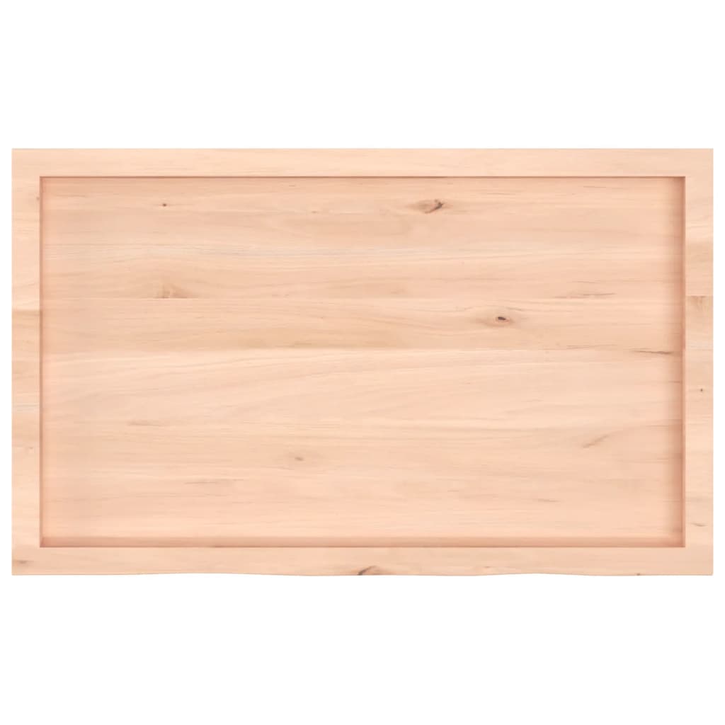 Table top 100x60x(2-6) cm solid untreated oak wood