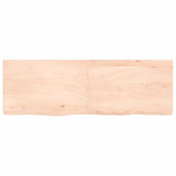 Table top 120x40x(2-4) cm solid untreated oak wood