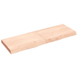 Table top 120x40x(2-6) cm solid untreated oak wood