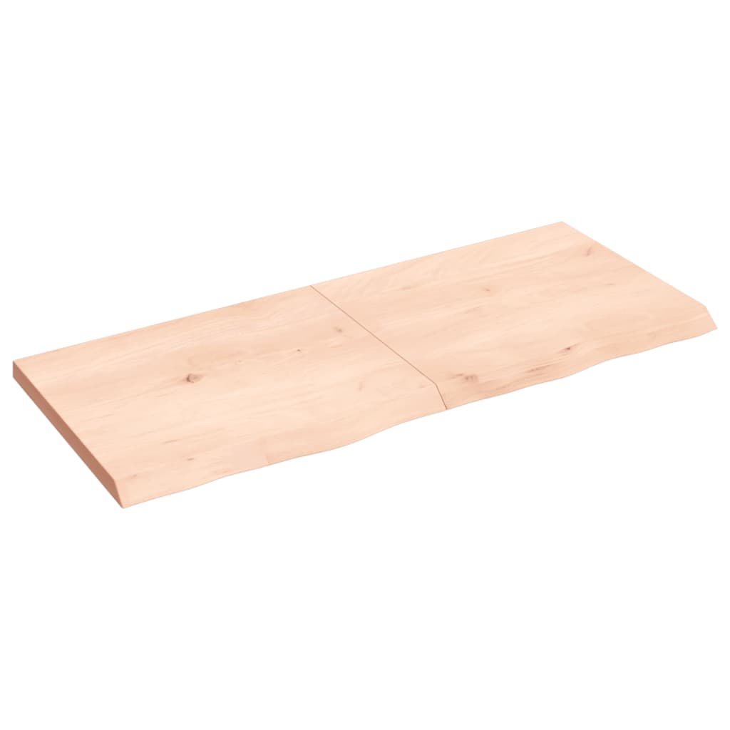 Table top 120x50x(2-4) cm solid untreated oak wood