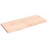 Table top 120x50x(2-4) cm solid untreated oak wood