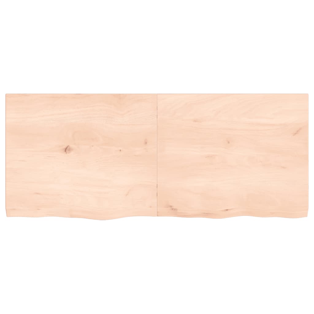 Table top 120x50x(2-4) cm solid untreated oak wood