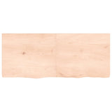 Table top 120x50x(2-4) cm solid untreated oak wood