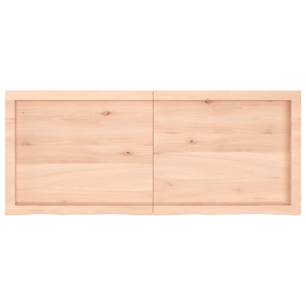 Table top 120x50x(2-4) cm solid untreated oak wood