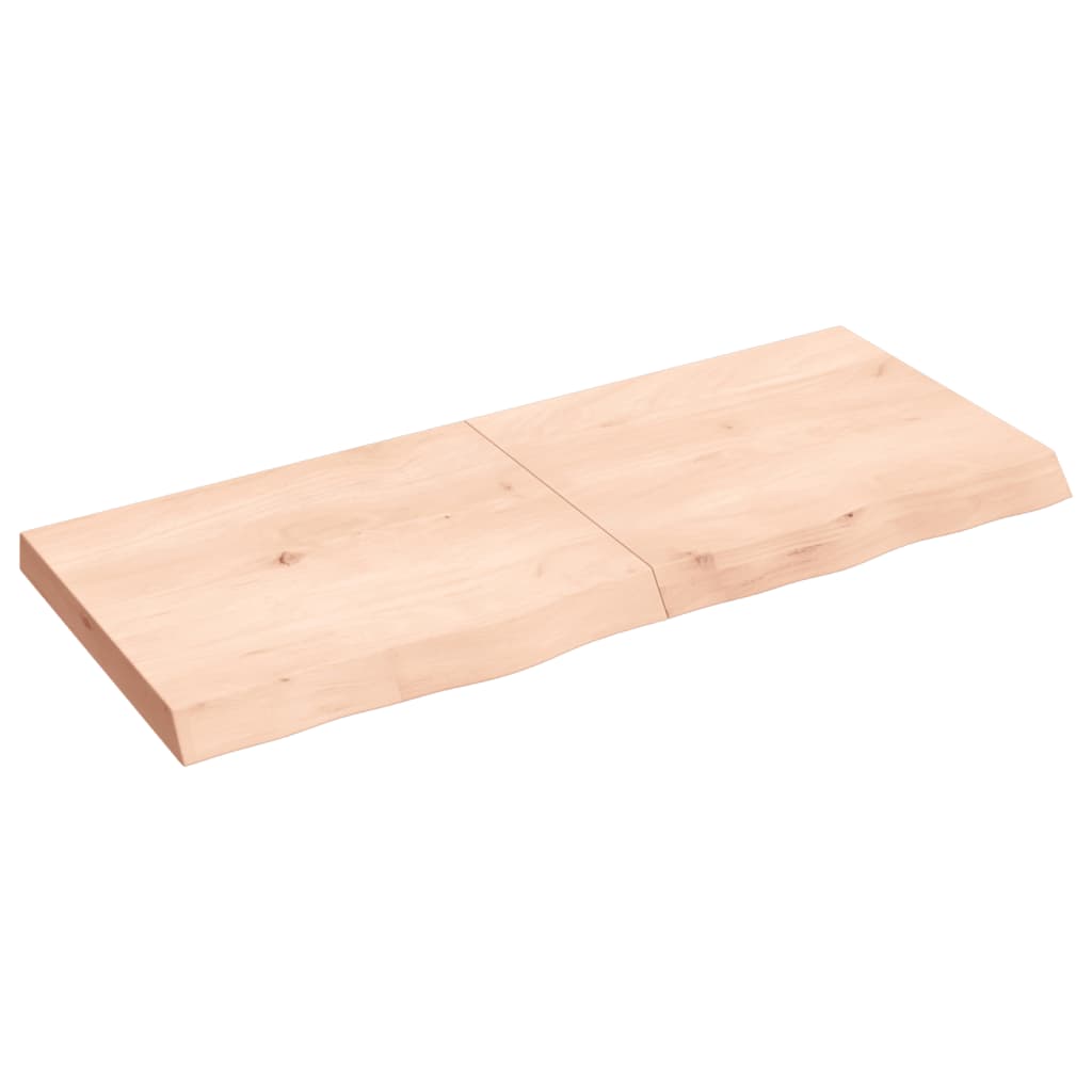 Table top 120x50x(2-6) cm solid untreated oak wood