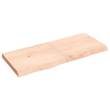 Table top 120x50x(2-6) cm solid untreated oak wood