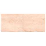 Table top 120x50x(2-6) cm solid untreated oak wood