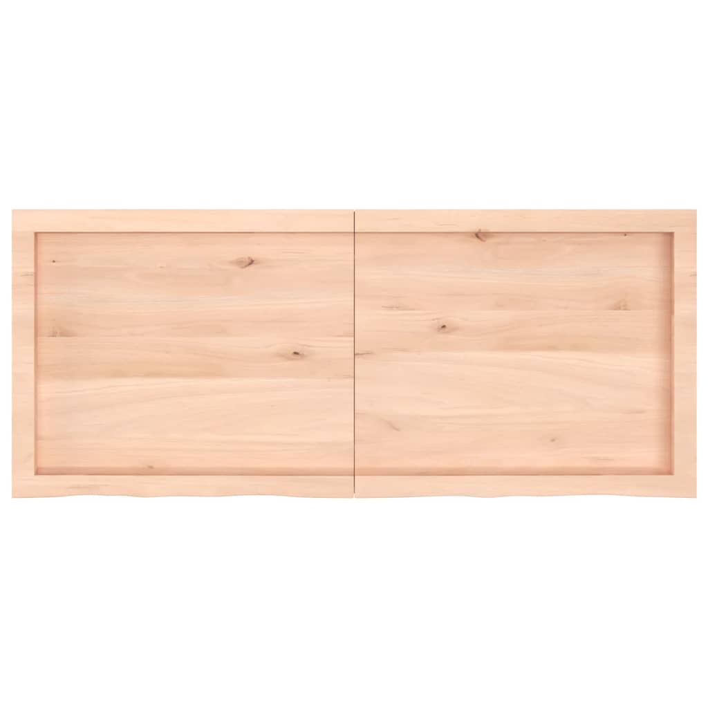 Table top 120x50x(2-6) cm solid untreated oak wood