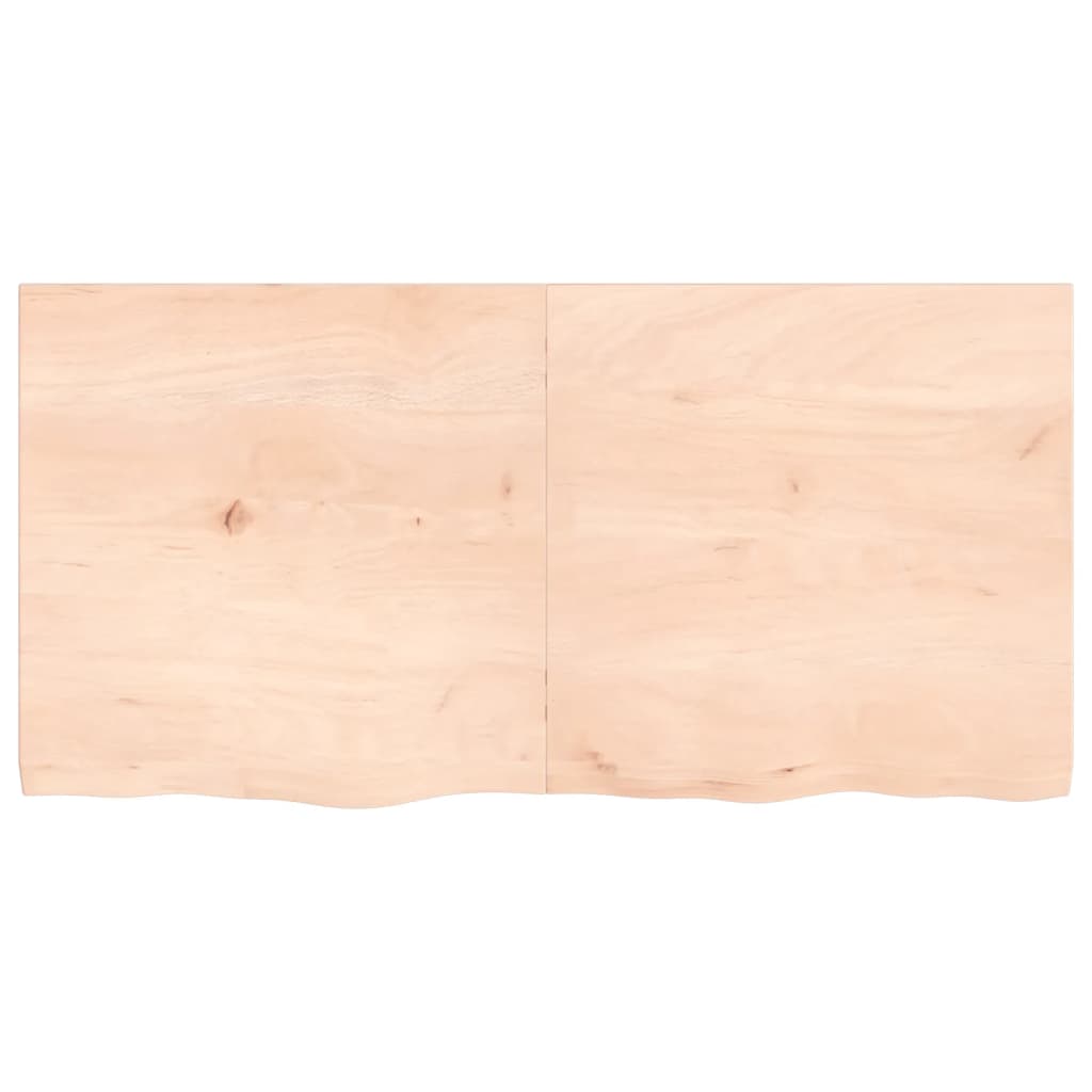 Table top 120x60x(2-4) cm solid untreated oak wood