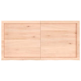 Table top 120x60x(2-4) cm solid untreated oak wood