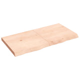 Table top 120x60x(2-6) cm solid untreated oak wood