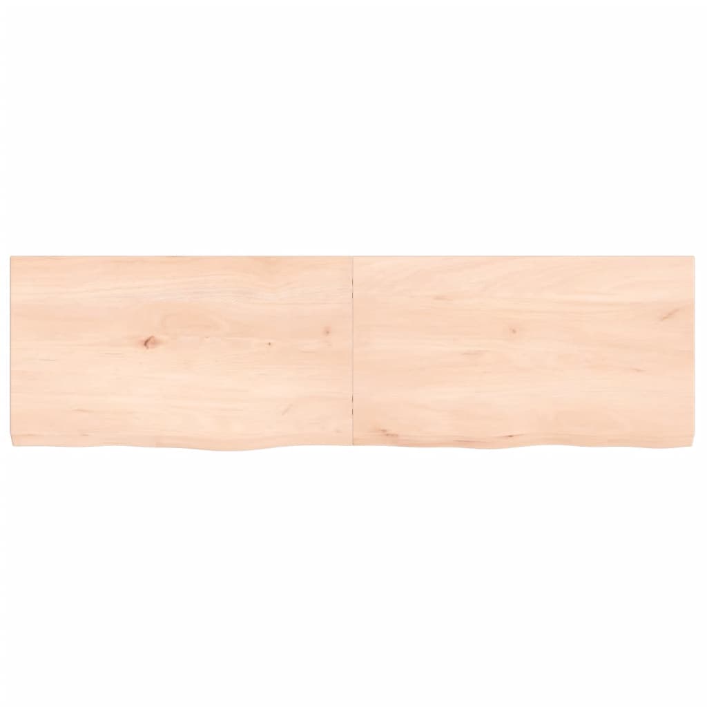 Table top 140x40x(2-4) cm solid untreated oak wood