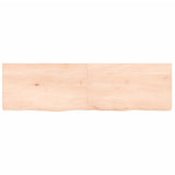 Table top 140x40x(2-4) cm solid untreated oak wood