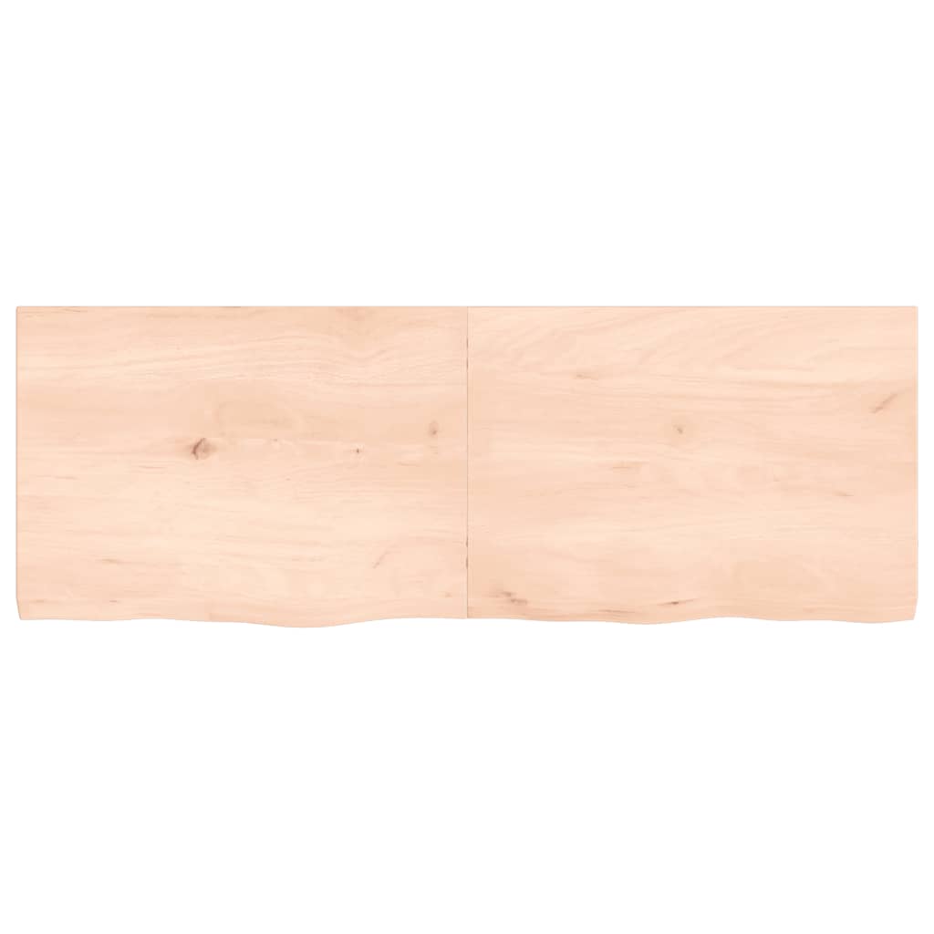 Table top 140x50x(2-4) cm solid untreated oak wood