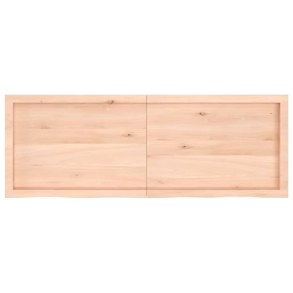 Table top 140x50x(2-4) cm solid untreated oak wood