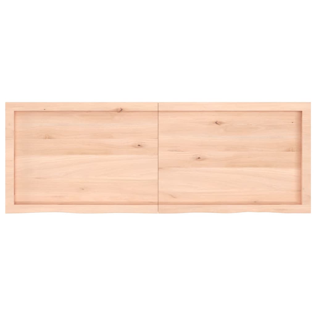 Table top 140x50x(2-6) cm solid untreated oak wood