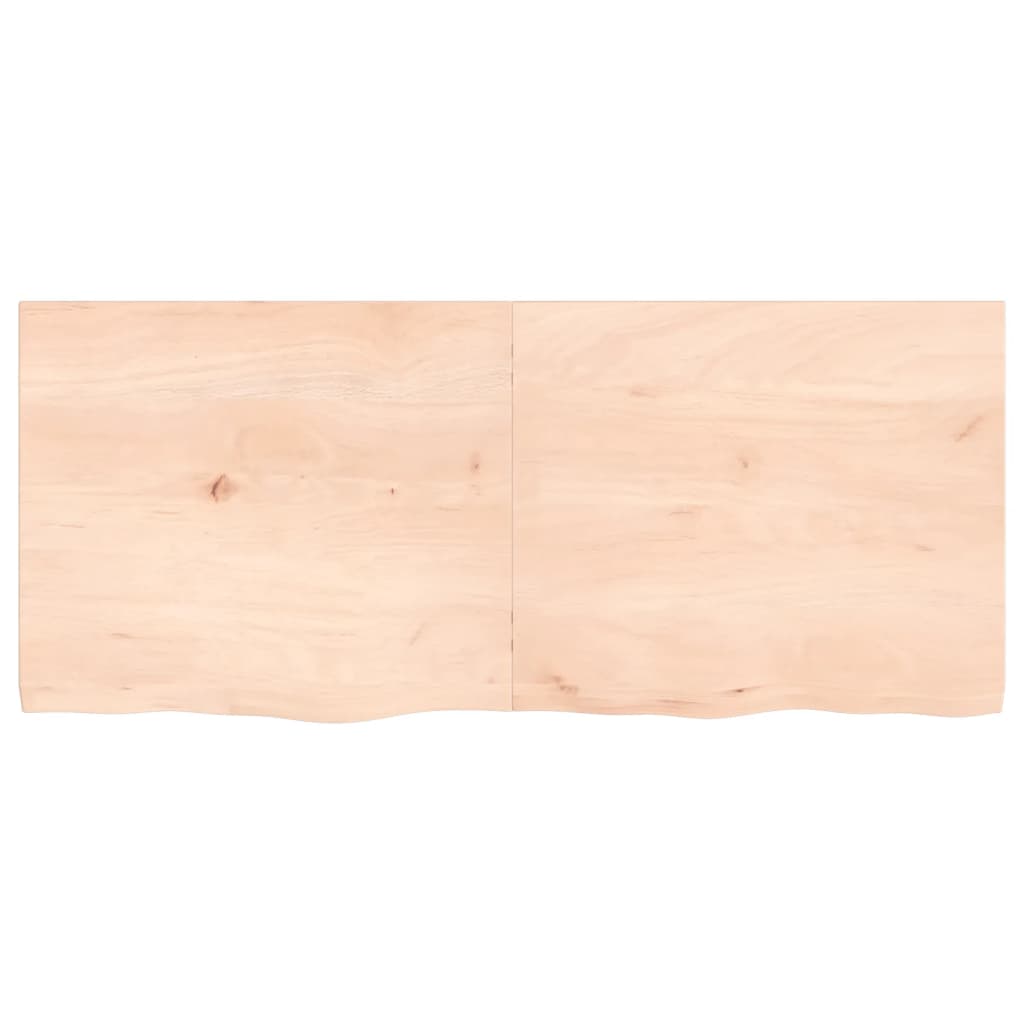 Table top 140x60x(2-4) cm solid untreated oak wood