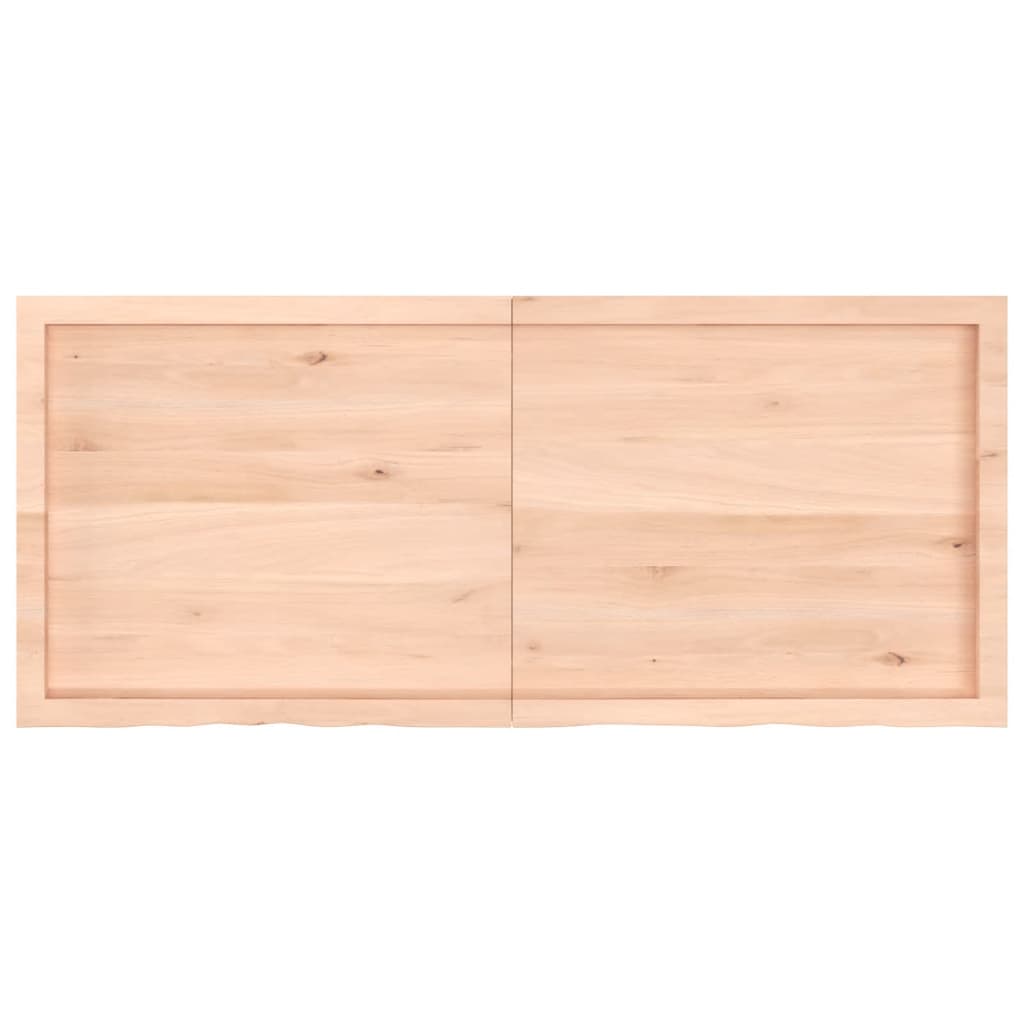 Table top 140x60x(2-4) cm solid untreated oak wood