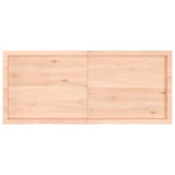 Table top 140x60x(2-4) cm solid untreated oak wood