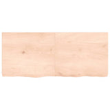 Table top 140x60x(2-6) cm solid untreated oak wood