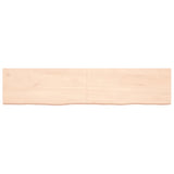 Table top 180x40x(2-4) cm solid untreated oak wood