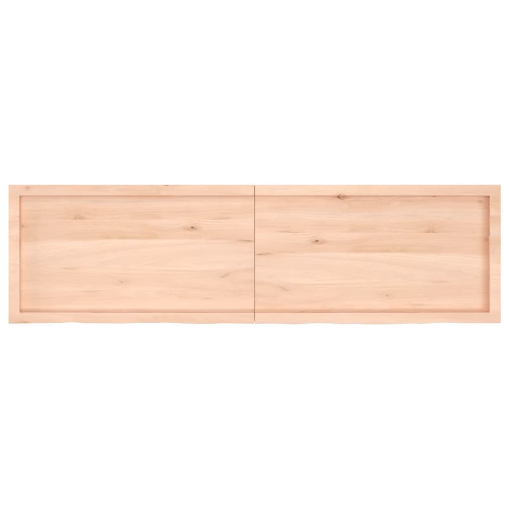 Table top 180x50x(2-4) cm solid untreated oak wood